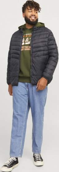 Jack & Jones SPRINT Quilted Collar Jacket Black - Jakne - Muške Jakne Veliki Brojevi