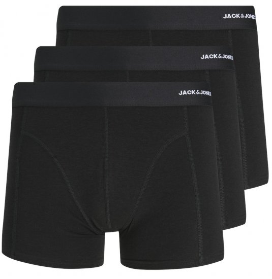 Jack & Jones BASIC BAMBOO Trunks 3-Pack Black - Donje rublje & kupaće hlače - muške donje rublje veliki brojevi