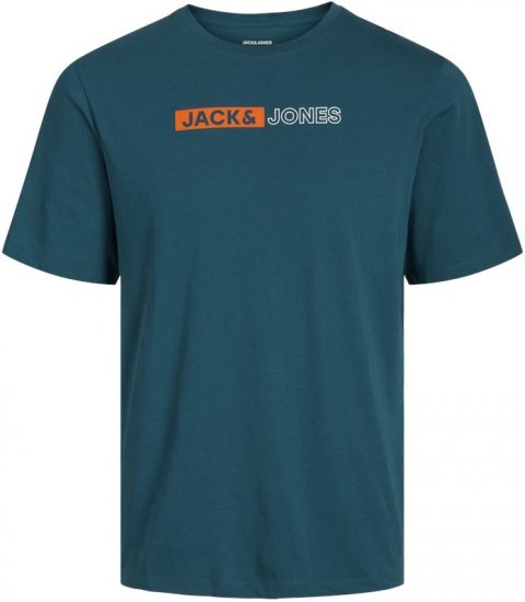 Jack & Jones CORP Logo Play 5 T-Shirt Deep Teal - Majice Kratkih Rukava - Muške Majice Kratkih Rukava Veliki Brojevi 