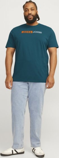 Jack & Jones CORP Logo Play 5 T-Shirt Deep Teal - Majice Kratkih Rukava - Muške Majice Kratkih Rukava Veliki Brojevi 