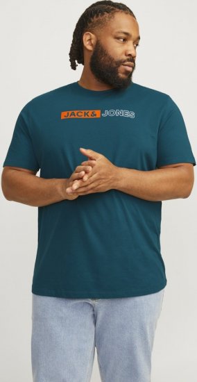 Jack & Jones CORP Logo Play 5 T-Shirt Deep Teal - Majice Kratkih Rukava - Muške Majice Kratkih Rukava Veliki Brojevi 