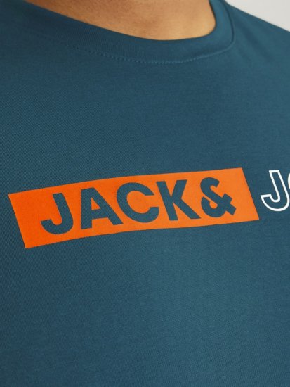 Jack & Jones CORP Logo Play 5 T-Shirt Deep Teal - Majice Kratkih Rukava - Muške Majice Kratkih Rukava Veliki Brojevi 
