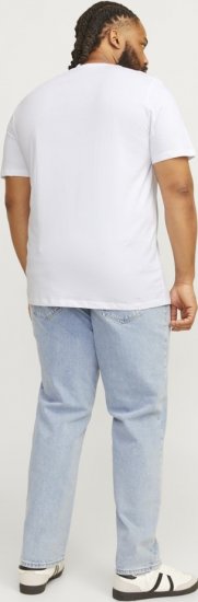 Jack & Jones CORP Logo Play 5 T-Shirt White - Majice Kratkih Rukava - Muške Majice Kratkih Rukava Veliki Brojevi 