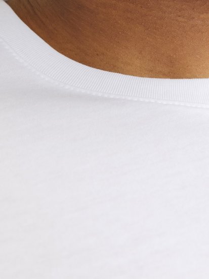 Jack & Jones CORP Logo Play 5 T-Shirt White - Majice Kratkih Rukava - Muške Majice Kratkih Rukava Veliki Brojevi 