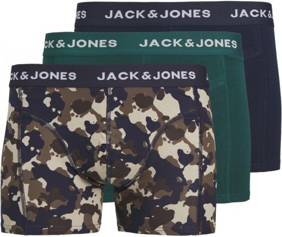 Jack & Jones JACCAMOFLAGE Trunks 3-Pack Navy Blazer - Donje rublje & kupaće hlače - muške donje rublje veliki brojevi