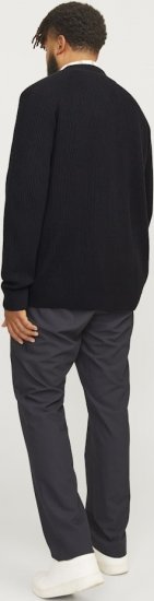 Jack & Jones PANNEL Turtleneck Knitted Sweater with Zipper Black - Puloveri & dukserice - Muške Puloveri & dukserice veliki brojevi