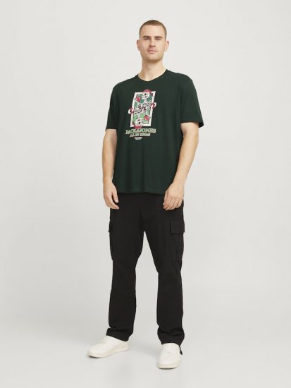 Jack & Jones XMAS Christmas Skull T-Shirt Dark Slate Grey - Majice Kratkih Rukava - Muške Majice Kratkih Rukava Veliki Brojevi 