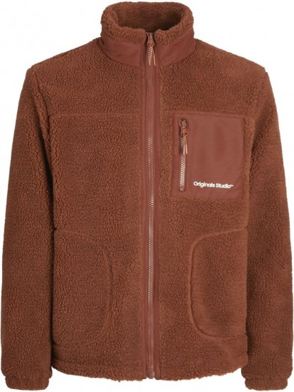 Jack & Jones ESTERBRO High Collar Teddy Jacket Brandy Brown - Jakne - Muške Jakne Veliki Brojevi
