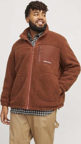 Jack & Jones ESTERBRO High Collar Teddy Jacket Brandy Brown - Jakne - Muške Jakne Veliki Brojevi