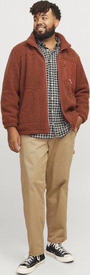 Jack & Jones ESTERBRO High Collar Teddy Jacket Brandy Brown - Jakne - Muške Jakne Veliki Brojevi