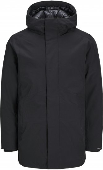 Jack & Jones KEEN Windproof Parka Black - Jakne - Muške Jakne Veliki Brojevi