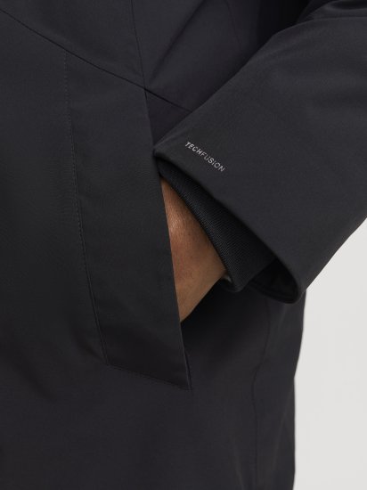 Jack & Jones KEEN Windproof Parka Black - Jakne - Muške Jakne Veliki Brojevi