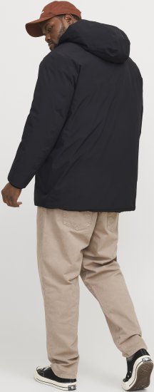 Jack & Jones KEEN Windproof Parka Black - Jakne - Muške Jakne Veliki Brojevi