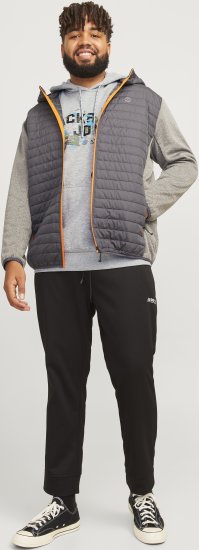 Jack & Jones JCOOUTDOOR Hoodie Light Grey - Puloveri & dukserice - Muške Puloveri & dukserice veliki brojevi