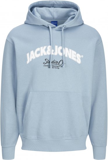 Jack & Jones JORBRONX Hoodie Light Blue - Puloveri & dukserice - Muške Puloveri & dukserice veliki brojevi