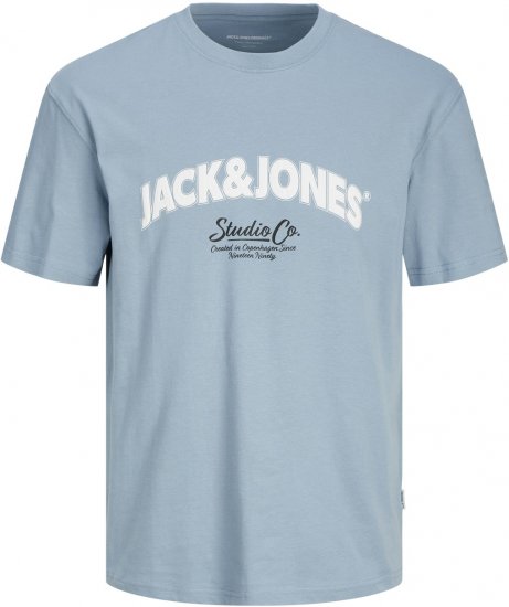 Jack & Jones JORBRONX T-Shirt Light Blue - Majice Kratkih Rukava - Muške Majice Kratkih Rukava Veliki Brojevi 