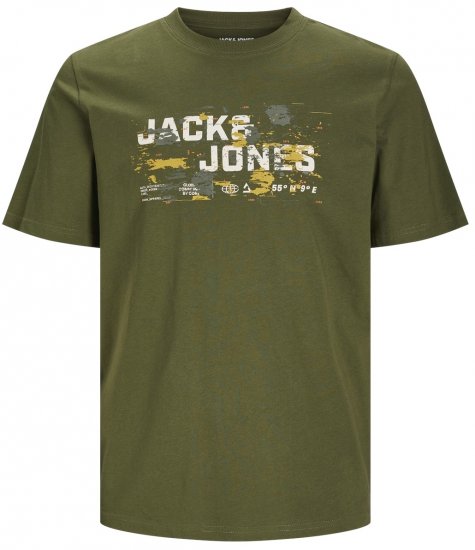 Jack & Jones JCOOUTDOOR LOGO T-Shirt Cypress - Majice Kratkih Rukava - Muške Majice Kratkih Rukava Veliki Brojevi 