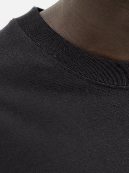 Jack & Jones Norrebro Crew Neck Long Sleeve T-Shirt Black - Majice Kratkih Rukava - Muške Majice Kratkih Rukava Veliki Brojevi 