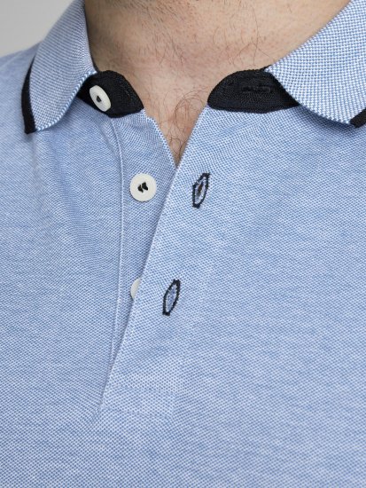 Jack & Jones PAULOS Short Sleeve Polo Light Blue/PS - Polo majice - Muške Polo Majice Veliki Brojevi