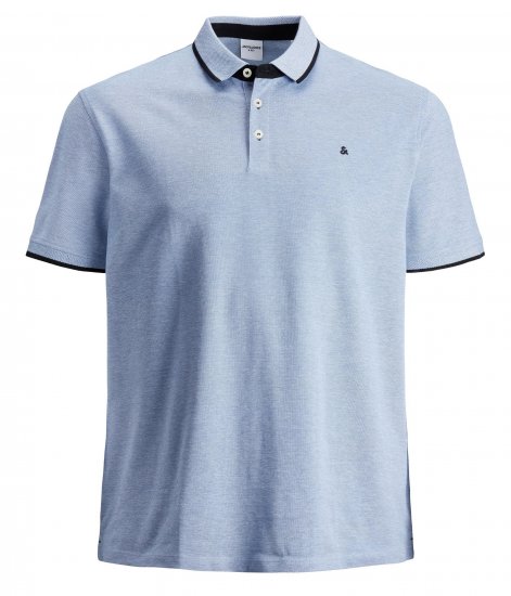 Jack & Jones PAULOS Short Sleeve Polo Light Blue/PS - Polo majice - Muške Polo Majice Veliki Brojevi