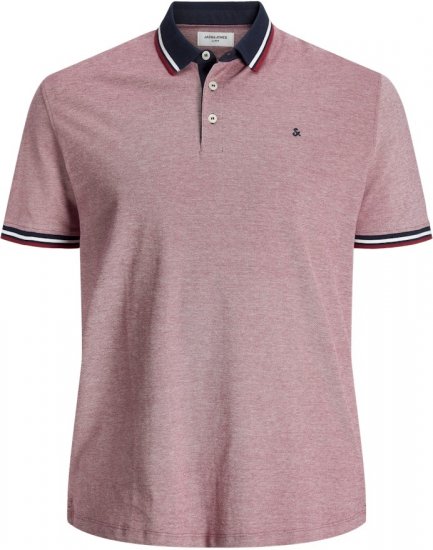 Jack & Jones PAULOS Short Sleeve Polo Rio Red/PS - Polo majice - Muške Polo Majice Veliki Brojevi