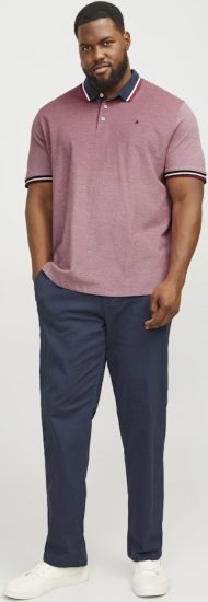 Jack & Jones PAULOS Short Sleeve Polo Rio Red/PS - Polo majice - Muške Polo Majice Veliki Brojevi