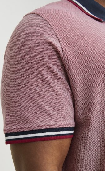 Jack & Jones PAULOS Short Sleeve Polo Rio Red/PS - Polo majice - Muške Polo Majice Veliki Brojevi