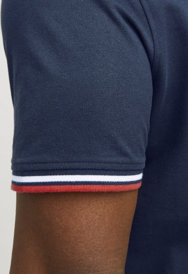 Jack & Jones PAULOS Short Sleeve Polo Navy Blazer - Polo majice - Muške Polo Majice Veliki Brojevi