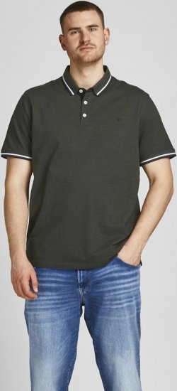 Jack & Jones PAULOS Short Sleeve Polo Green/PLAY 1 - Polo majice - Muške Polo Majice Veliki Brojevi