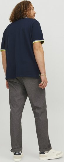 Jack & Jones PAULOS Short Sleeve Polo Dark Navy/NEON - Polo majice - Muške Polo Majice Veliki Brojevi