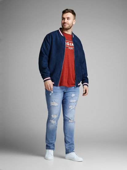 Jack & Jones Liam Jeans Blue Denim - Traperice & hlače - Muške Traperice i Hlače Veliki Brojevi