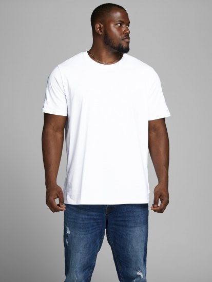 Jack & Jones Organic Basic T-shirt White - Majice Kratkih Rukava - Muške Majice Kratkih Rukava Veliki Brojevi 