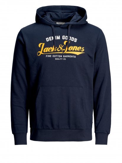 Jack & Jones Elogo Sweat Hood Navy Blazer - Puloveri & dukserice - Muške Puloveri & dukserice veliki brojevi