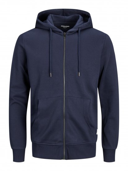 Jack & Jones Basic Sweat Zip Hood Navy Blazer - Puloveri & dukserice - Muške Puloveri & dukserice veliki brojevi