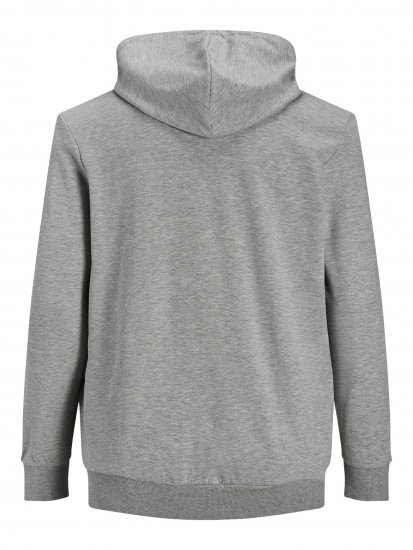 Jack & Jones Basic Sweat Zip Hood Light Grey Melange - Puloveri & dukserice - Muške Puloveri & dukserice veliki brojevi