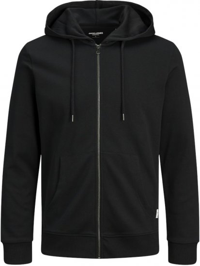 Jack & Jones Basic Sweat Zip Hood Black - Puloveri & dukserice - Muške Puloveri & dukserice veliki brojevi