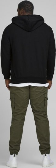 Jack & Jones Basic Sweat Zip Hood Black - Puloveri & dukserice - Muške Puloveri & dukserice veliki brojevi