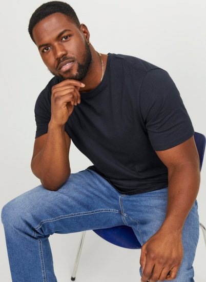 Jack & Jones NOA Crew Neck T-Shirt Navy Blazer - Majice Kratkih Rukava - Muške Majice Kratkih Rukava Veliki Brojevi 