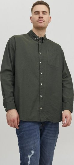 Jack & Jones OXFORD LS Shirt Green - Košulje - Muške Košulje Veliki Brojevi