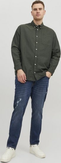 Jack & Jones OXFORD LS Shirt Green - Košulje - Muške Košulje Veliki Brojevi