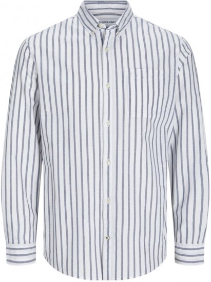 Jack & Jones OXFORD LS Shirt Striped Ensign Blue - Košulje - Muške Košulje Veliki Brojevi