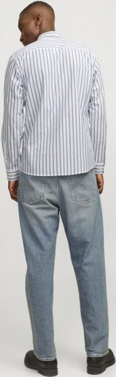 Jack & Jones OXFORD LS Shirt Striped Ensign Blue - Košulje - Muške Košulje Veliki Brojevi
