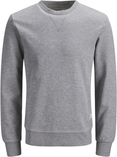 Jack & Jones Basic Sweatshirt Light Grey Melange - Puloveri & dukserice - Muške Puloveri & dukserice veliki brojevi
