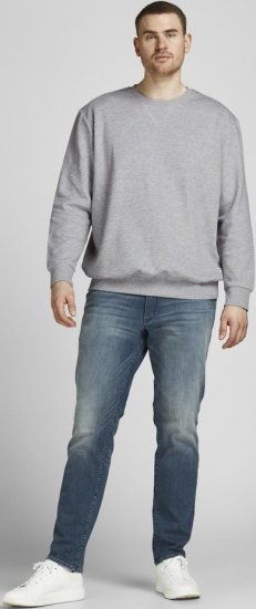 Jack & Jones Basic Sweatshirt Light Grey Melange - Puloveri & dukserice - Muške Puloveri & dukserice veliki brojevi
