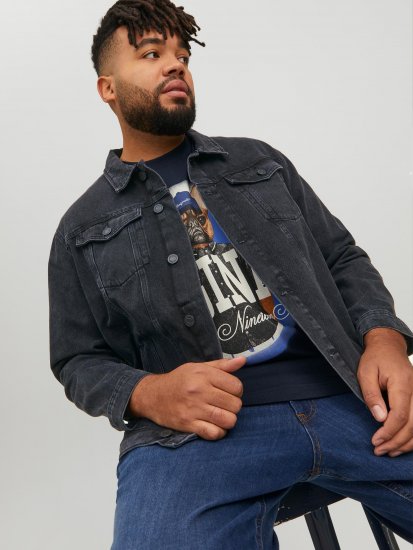 Jack & Jones JJIJEAN Denim Jacket Black Denim - Jakne - Muške Jakne Veliki Brojevi