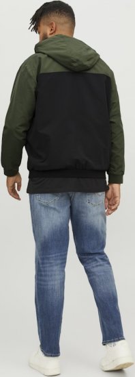 Jack & Jones RUSH Bomber Jacket with Hood Green - Jakne - Muške Jakne Veliki Brojevi