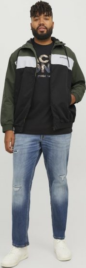 Jack & Jones RUSH Bomber Jacket with Hood Green - Jakne - Muške Jakne Veliki Brojevi
