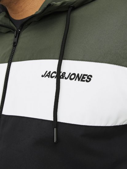 Jack & Jones RUSH Bomber Jacket with Hood Green - Jakne - Muške Jakne Veliki Brojevi
