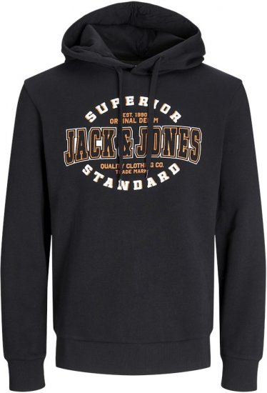 Jack & Jones 2 COL LOGO Hoodie Black - Puloveri & dukserice - Muške Puloveri & dukserice veliki brojevi