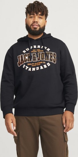 Jack & Jones 2 COL LOGO Hoodie Black - Puloveri & dukserice - Muške Puloveri & dukserice veliki brojevi